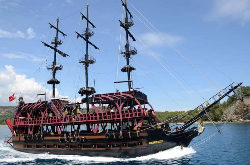 From Antalya: Kemer Pirate Party Boat Trip w/Lunch & Pickup - Lunch on Deck: Grilled Food, Sea Views, and What to Know About Drinks