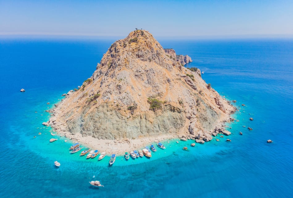 From Antalya: Suluada Island Boat Trip with Lunch - On the boat: sailing through protected bays