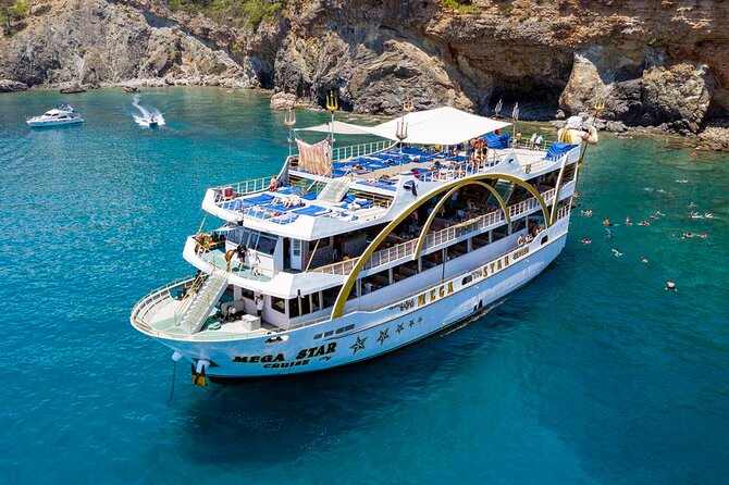From Antalya To Kemer Mega Star Boat Trip w/Free Transfer - Cennet Bay and Kiris Bay: multiple chances to get back in the water