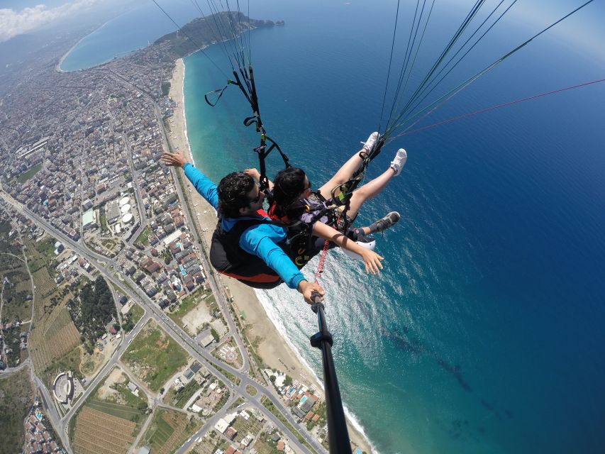 From city of Side Alanya Paragliding - Landing at Cleopatra Beach: The Beach Break That Completes the Experience