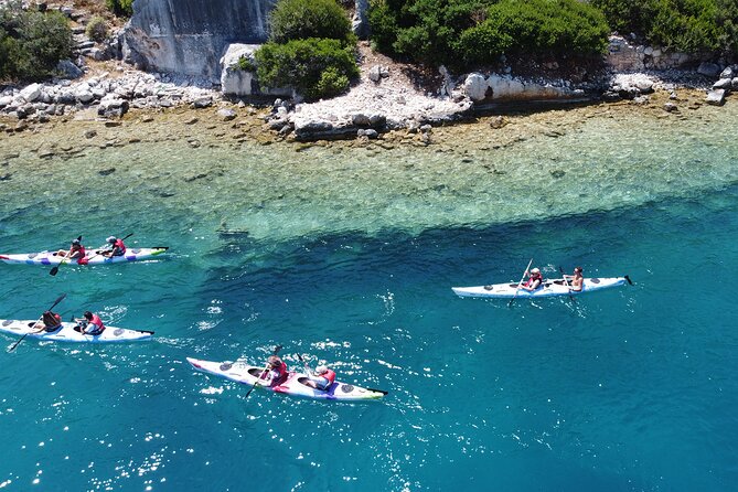 From Kas: Guided Kekova Sea Kayaking Tour - Tersane Bay swim break and how wind changes the effort
