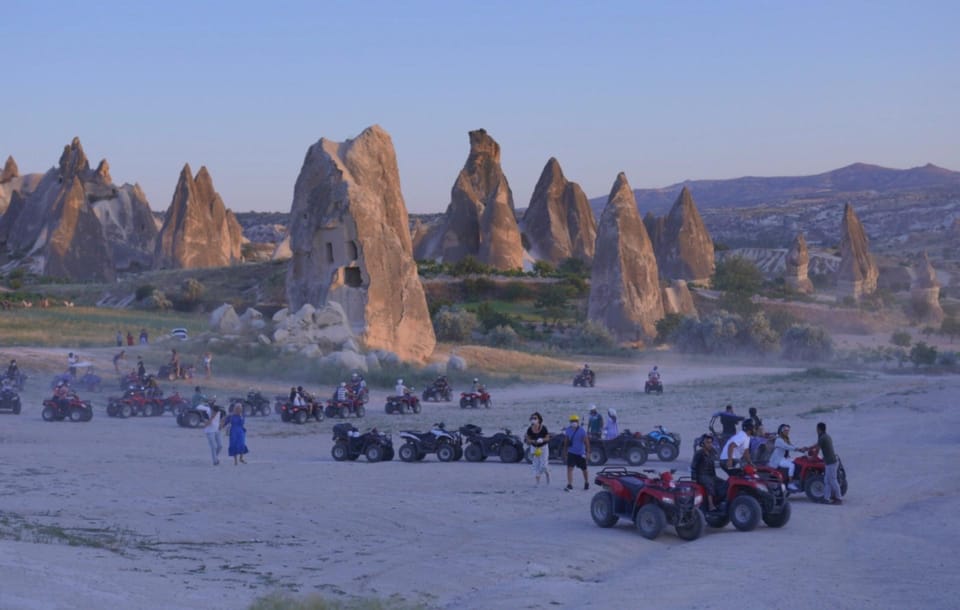 Göreme: Cappadocia Sunset ATV Tour - Kızılçukur Valley Sunset: The Payoff, With Dust and a Crowd Reality