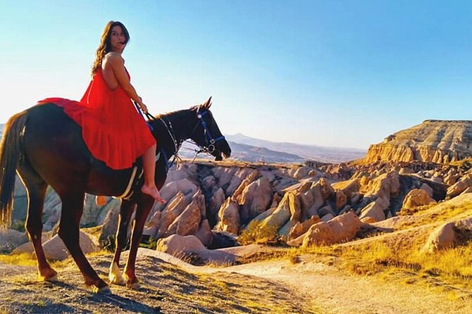 Horse Riding in Cappadocia in fairy chimeys - Stop 3: Rose Valley and the fairy chimney effect as the light changes
