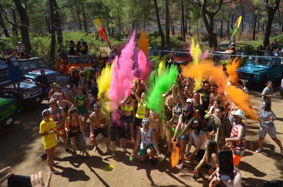 Icmeler Jeep Safari, Lunch, Water Fight, Colour & Foam Party - Lunch at a village: real food is the best “fuel”