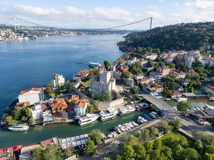 Istanbul: Boat Cruise w/ Snacks & Anatolian Fortress Visit - Under both Bosphorus bridges: why this timing is worth it