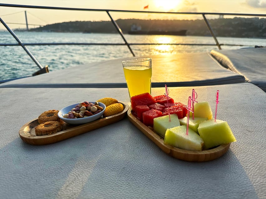 Istanbul: Bosphorus and Golden Horn Sunset Yacht Cruise - Food and drinks onboard: simple, included, and actually useful