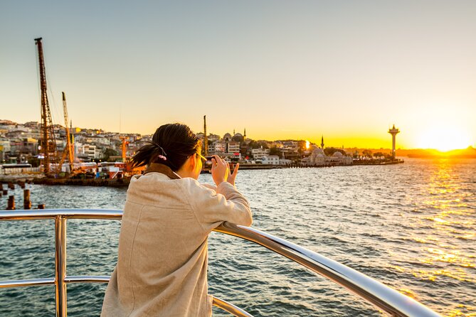 Istanbul Bosphorus Sightseeing Cruise with Audio Guide - Ortaköy Mosque and the bridge drama at water level