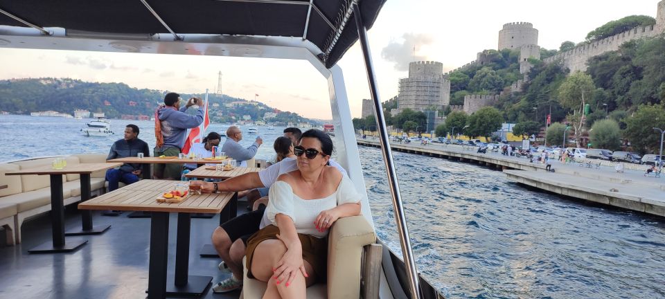 Istanbul: Bosphorus Sunset Cruise on Yacht with Live Guide - Rumeli Fortress and the second-bridge area: Ottoman stone that hits harder from sea level