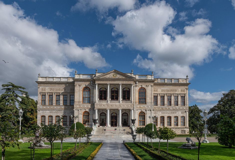 Istanbul: Dolmabahce Palace Tour and Bosphorus Yacht Cruise - The Bosphorus shore views: Ciragan, Ortaköy, and bridge lines