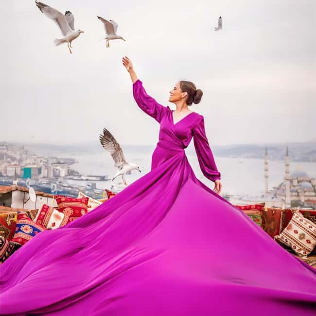 Istanbul: Flying Dress Photoshoot at Rooftop Terrace - The 20-Minute Flying Dress Moment on the Rooftop Terrace