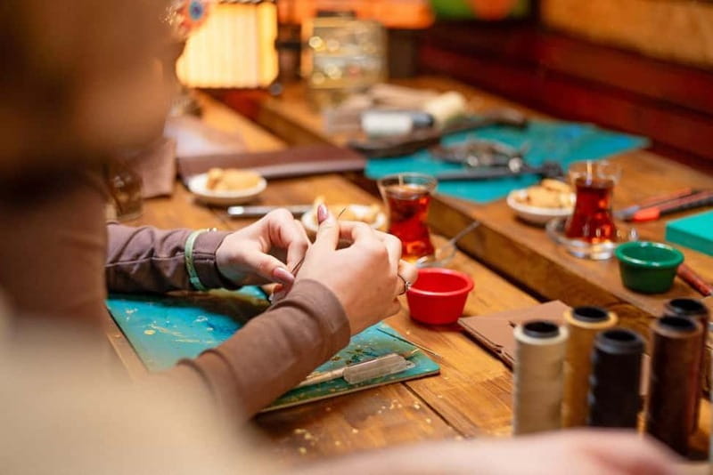 Istanbul: Leather Crafting Workshop with Snacks and Drinks - The best parts of making your wallet in Istanbul