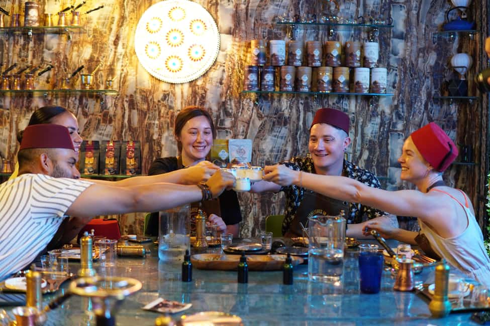 Istanbul: Turkish Coffee Making on Sand & Fortune Telling - Brewing on sand in the cezve: the foam is the story
