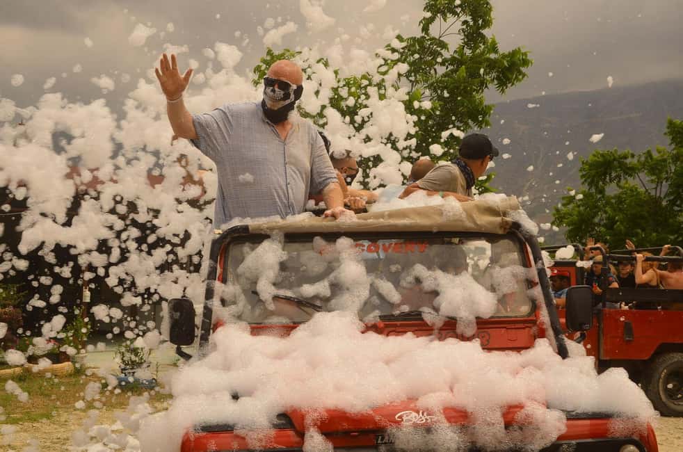 Jeep Safari-Lunch-Boat-Canyon-Waterfall-Foam,Water Party - The vibe: action-packed Side with real time outdoors