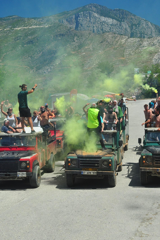 Jeep Safari-Lunch-Boat-Canyon-Waterfall-Foam,Water Party - Green Lake in Oymapınar: swimming time that actually fits the day