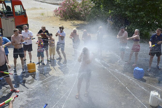 Jeep Safari Tour to Saklikent, Tloss and Yakapark from Fethiye - Çırpı Forest water fight: the fun warm-up (and what to wear)