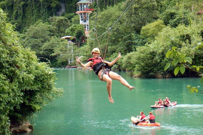 Kemer 3 in 1 Tour Rafting Quad Safari and Zipline Experience - Zipline: the final cross-river thrill
