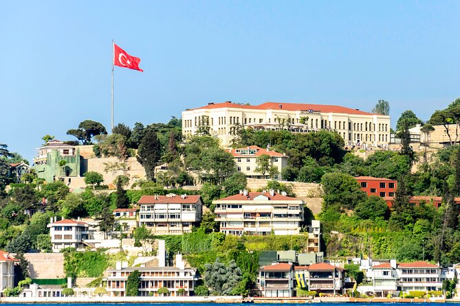 Luxurious Bosphorus Small Group Sunset Yacht Cruise with Snacks - Beşiktaş first: Dolmabahçe Mosque and Palace from the Bosphorus