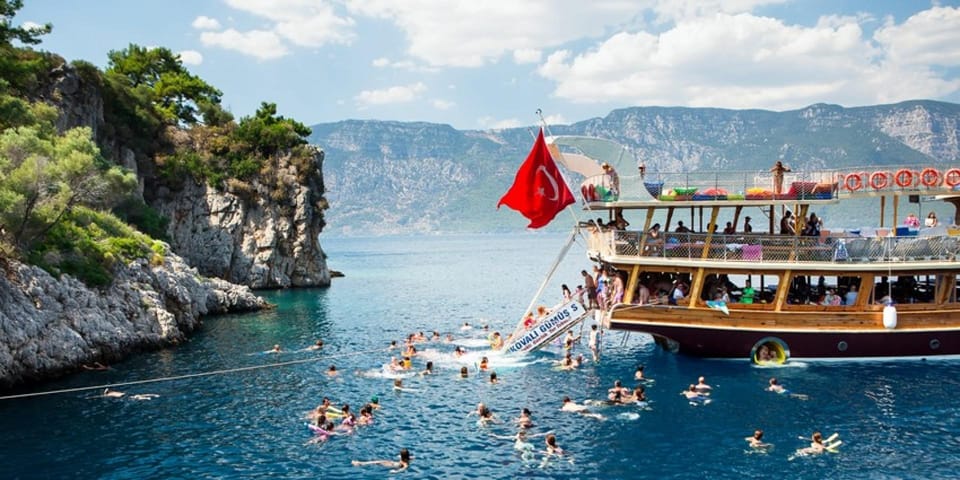 Marmaris Boat Trip Lunch & Unlimited Soft & Alcoholic Drinks - Turunc Village (1.5 Hours): Shopping, Cafes, and a Break from the Boat