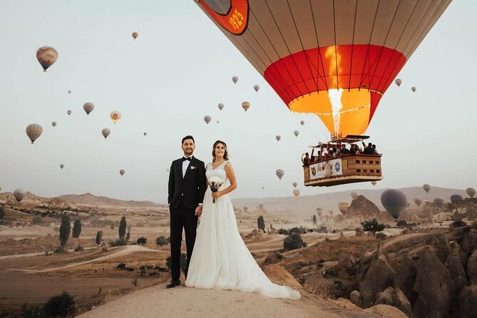 Marriage Proposal and Photoshoot in Cappadocia with Balloon view - Love Valley proposal: where the “yes” lands in the frame