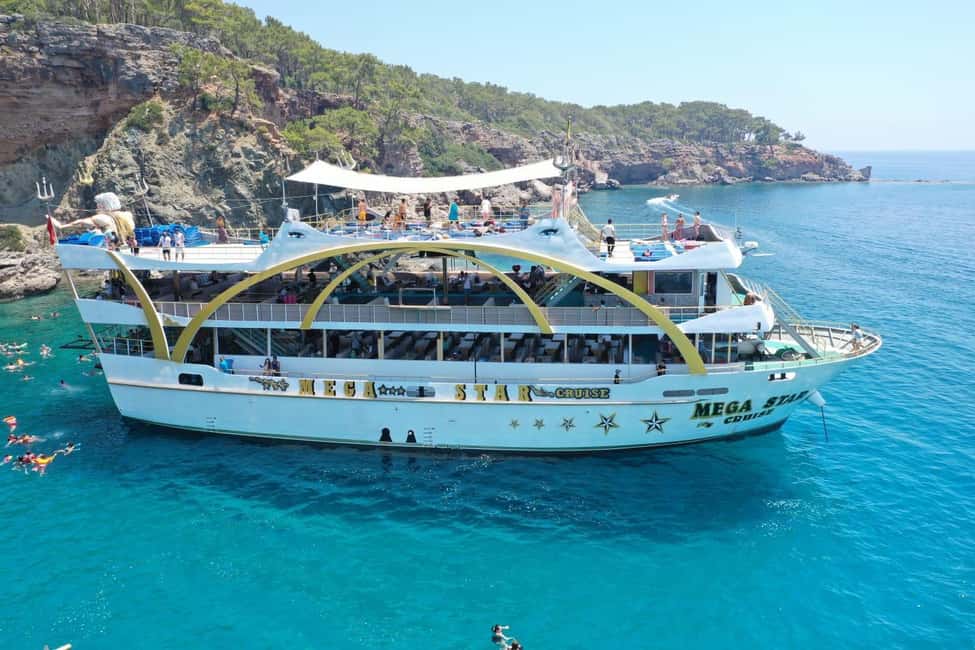 Megastar Boat Tour From Antalya Belek Kemer - Lunch onboard: included, but don’t expect restaurant quality