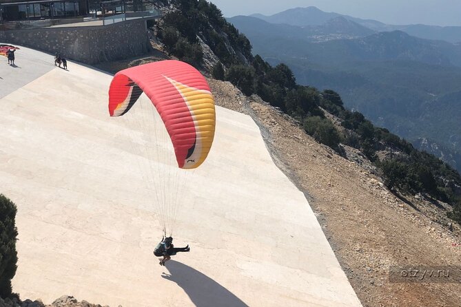 Paragliding(Babadag 1970 m)Fethiye - The Takeoff Moment: Steps, a Short Run, Then Gentle Lift