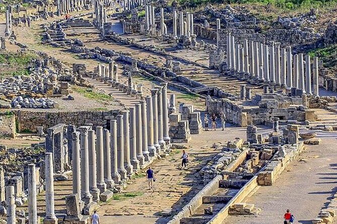 Perge, Aspendos, Side & Waterfall Full-Day Tour from Antalya - Perge Ancient City: gates, baths, stadium, and the agora