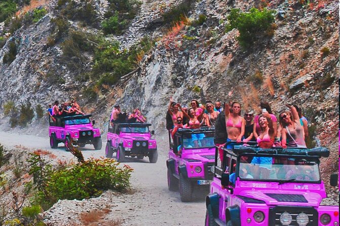 PINK JEEP TOUR - Alanya Jeep Safari - Hotel Pickup and the Route Rhythm (9:00 am start, ~6–7 hours)