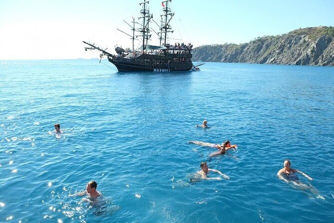 Pirate Party Boat Trip around Kemer from Antalya with Lunch - From Hotel Gate to Kemer Marina: How the Day Starts at 7:30am