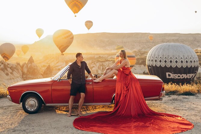 Private Classic Car Sunrise Balloon Chasing Experience - Göreme to Rose and Swords Valleys: how the balloon background plan works