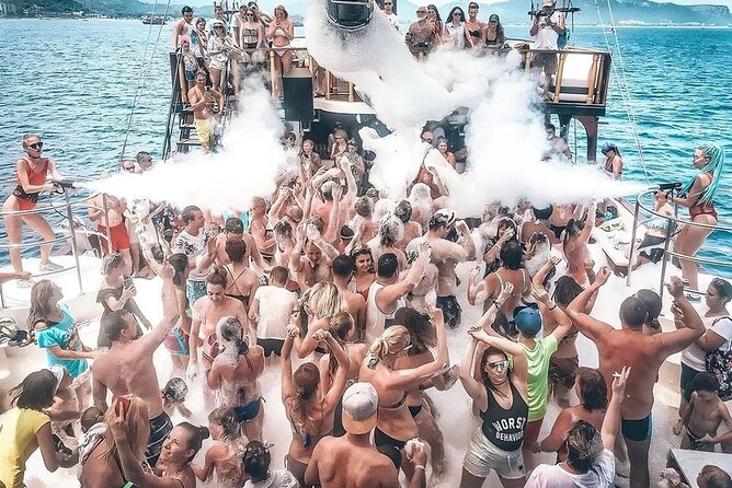 Red Dragon Pirate Ship with Foam Party Free Lunch and Swim Breaks - Foam Party, Live DJ, and Kids Animation That Don’t Feel Like an Afterthought
