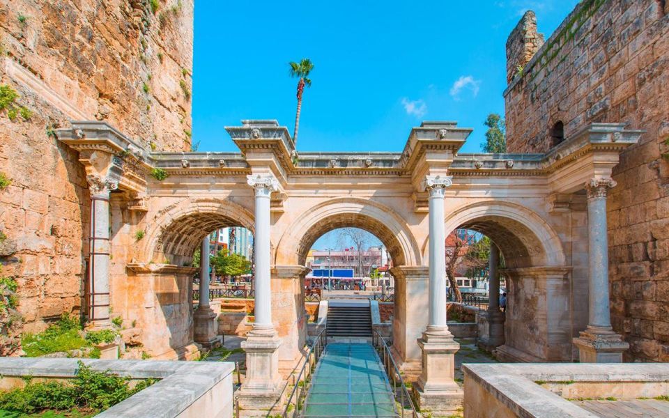 Side: Antalya City Tour With Boat Trip & Waterfall - Kaleiçi old town: Hadrian Gate, Clock Tower, Fluted Minaret, plus time to shop