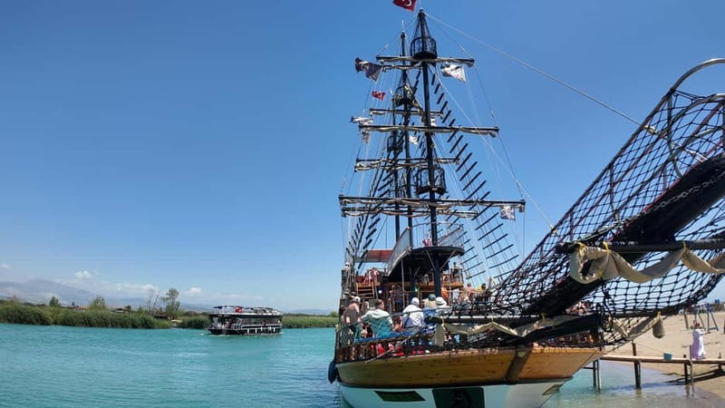Side: Dolphin Boat Tour With Lunch Foam party Swimming - Manavgat River cruise and the first swim stop