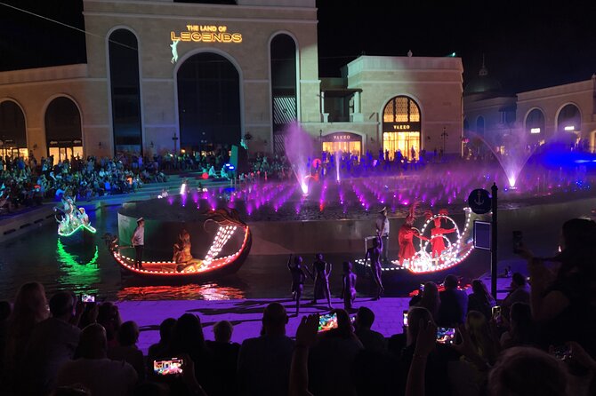 Side Land of Legends Night Show with Included Transfers - Shopping Avenue Before the Show: When It’s Worth Wandering