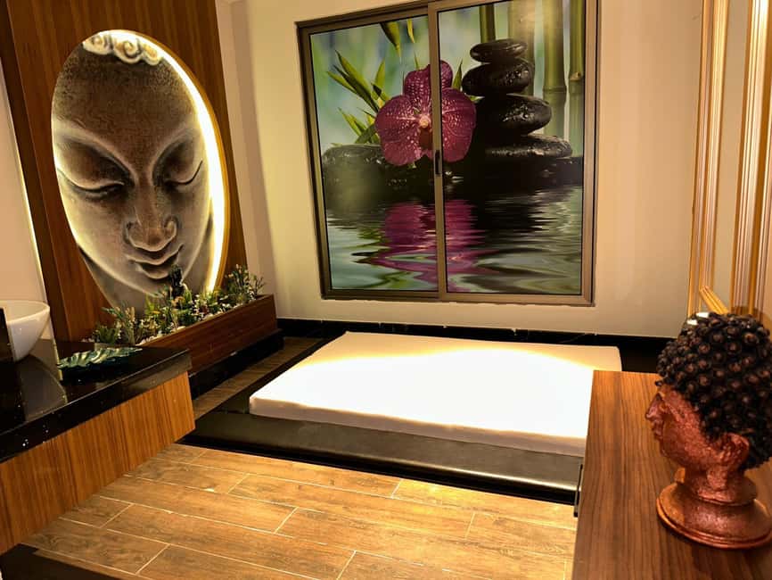 Side: Turkish Bath Experience with Massage & Hotel Pickup - Sauna room first: warming up for the scrub