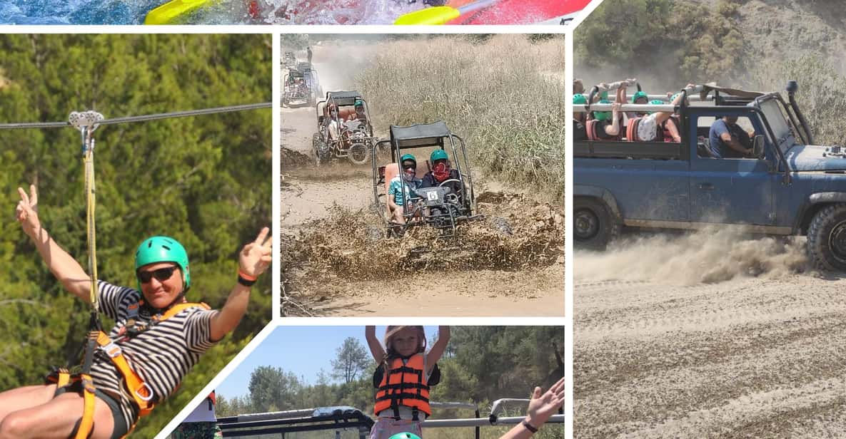 Side&Alanya:Rafting,Jeep,Quad/Buggy Safari/Zipline wLunch - Guide energy and instructions: the difference you notice