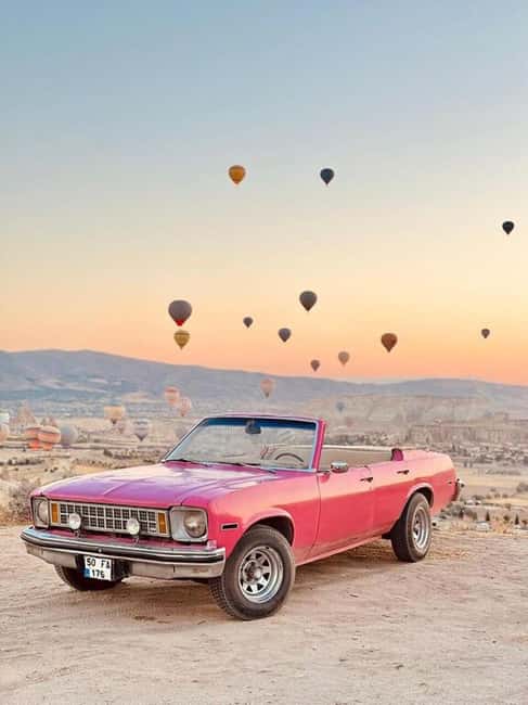 Sunrise Balloon Viewing with Classic Car –Magical Cappadocia - Where the Balloons Take Off and How You Get the Best Sunrise Frame