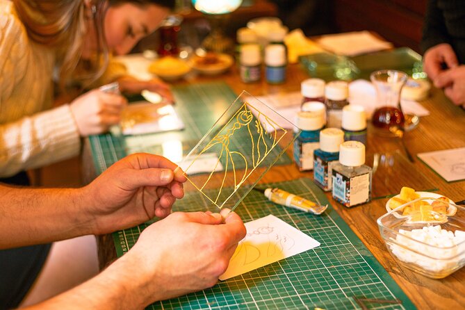 Traditional Stained Glass Painting Workshop - Tea, Snacks, and the Café Workshop Atmosphere