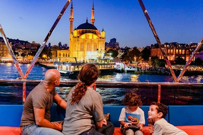 Turkish Night Tour on the Bosphorus w/Private table and pick-up - Ortaköy Beach at Sunset: Food, Shops, and Bridge-Watching